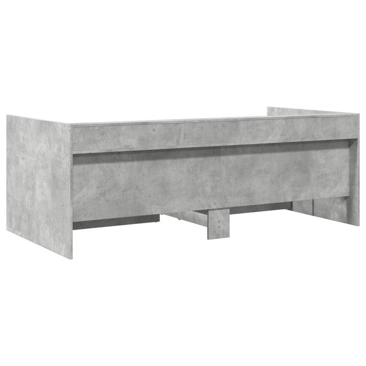 daybed med skuffer uden madras 90x190 cm betongrå