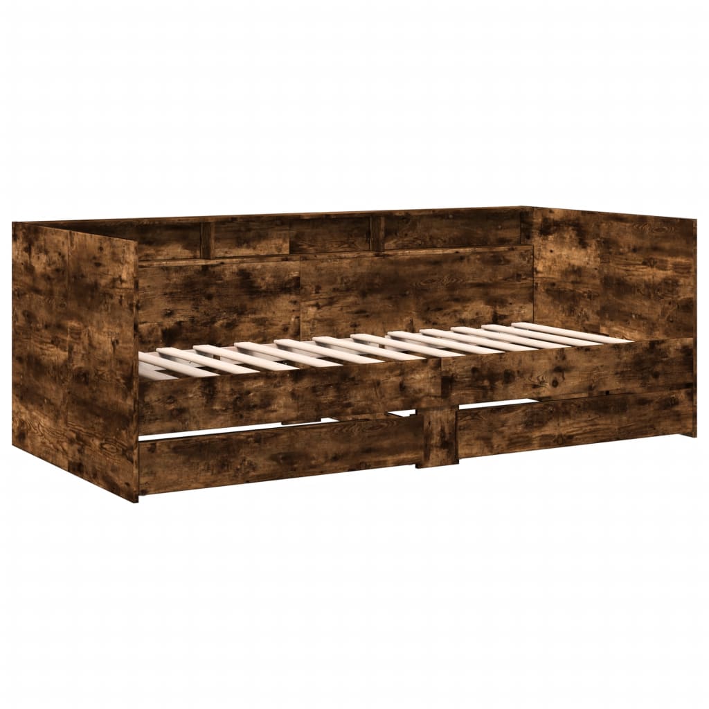 daybed med skuffer uden madras 90x190 cm røget eg