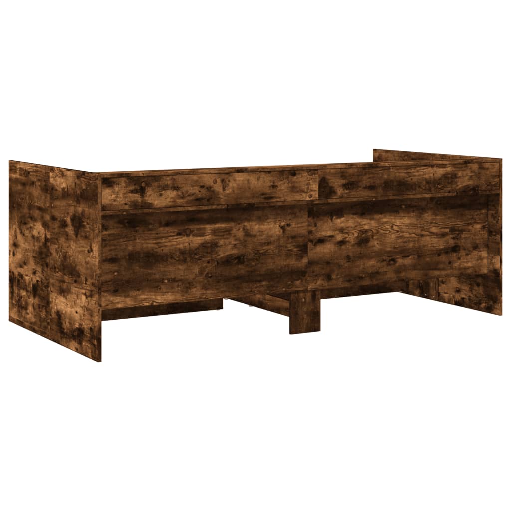 daybed med skuffer uden madras 90x190 cm røget eg