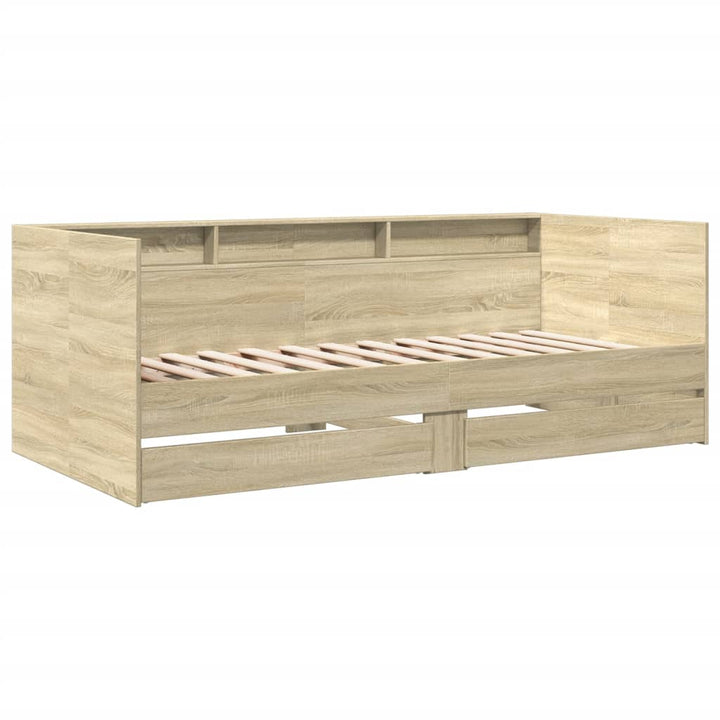 daybed med skuffer uden madras 75x190 cm sonoma-eg