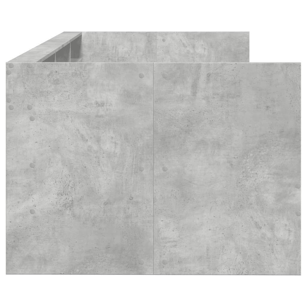 daybed med skuffer uden madras 75x190 cm betongrå