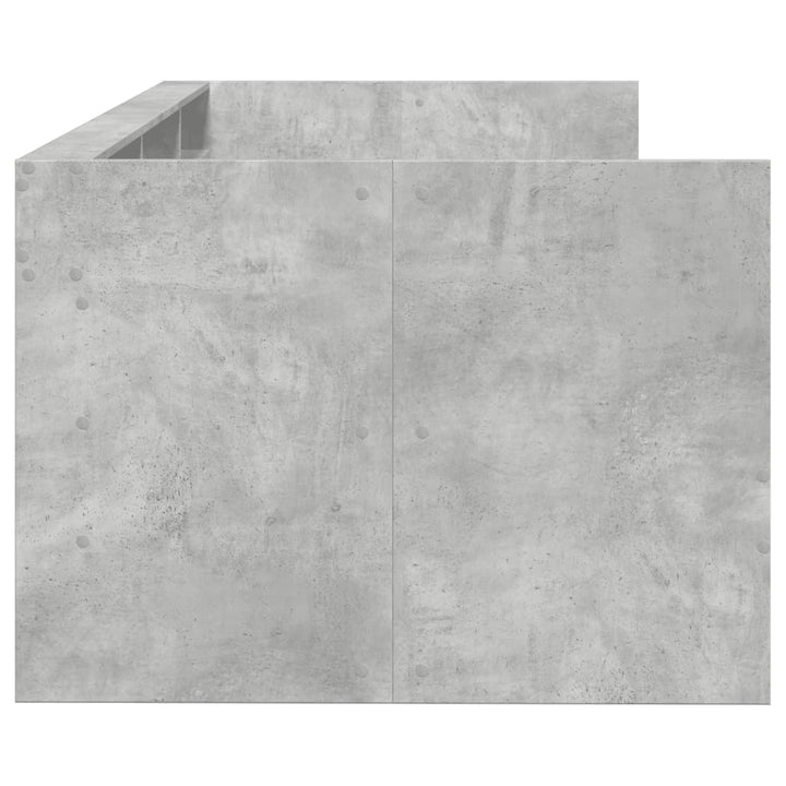 daybed med skuffer uden madras 75x190 cm betongrå