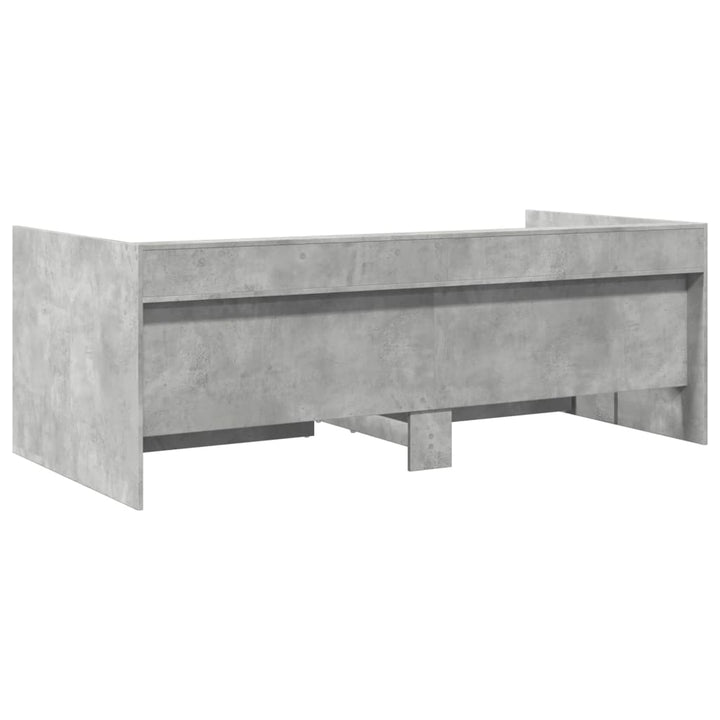 daybed med skuffer uden madras 75x190 cm betongrå