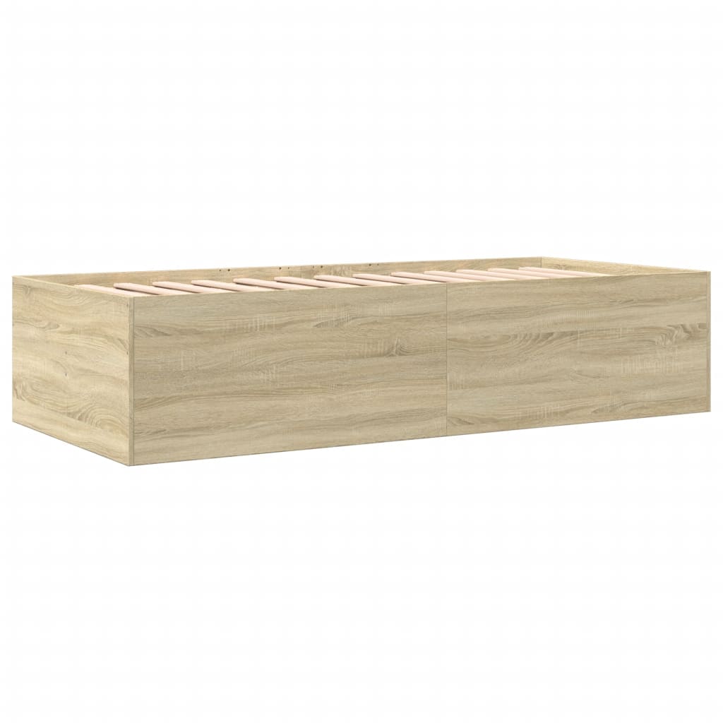daybed med skuffer uden madras 100x200 cm sonoma-eg