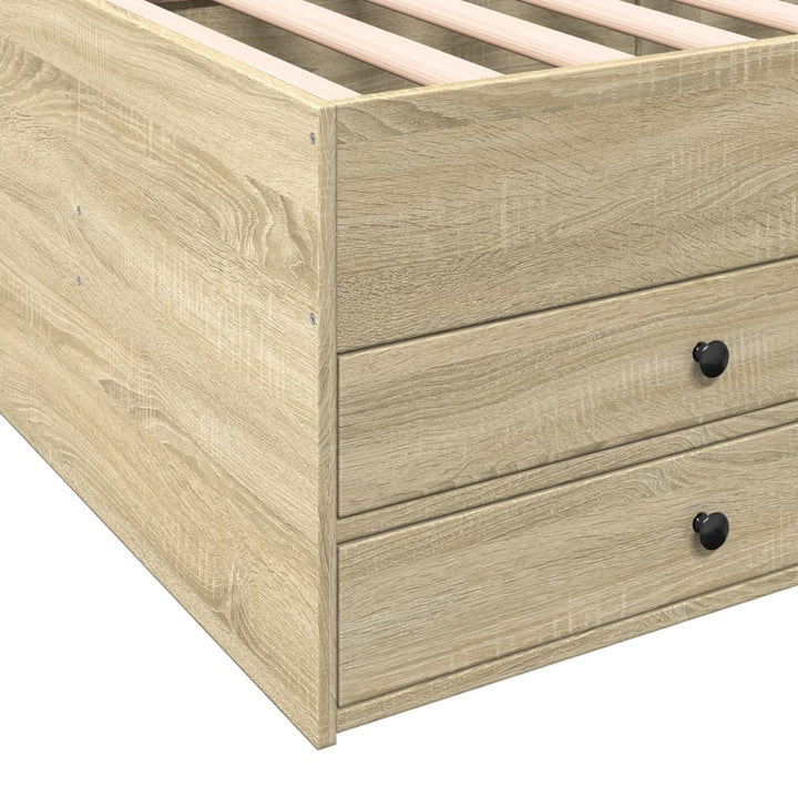daybed med skuffer uden madras 100x200 cm sonoma-eg