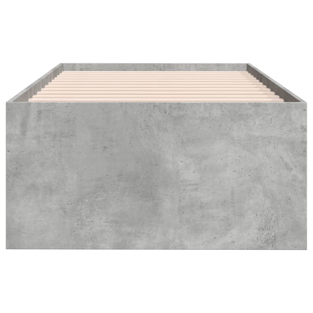 daybed med skuffer uden madras 100x200 cm betongrå