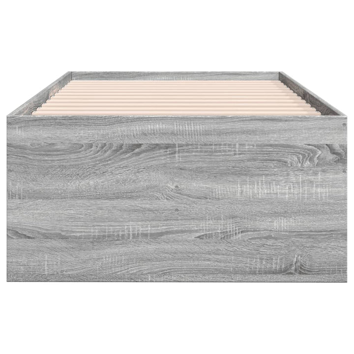 daybed med skuffer uden madras 100x200 cm grå sonoma-eg