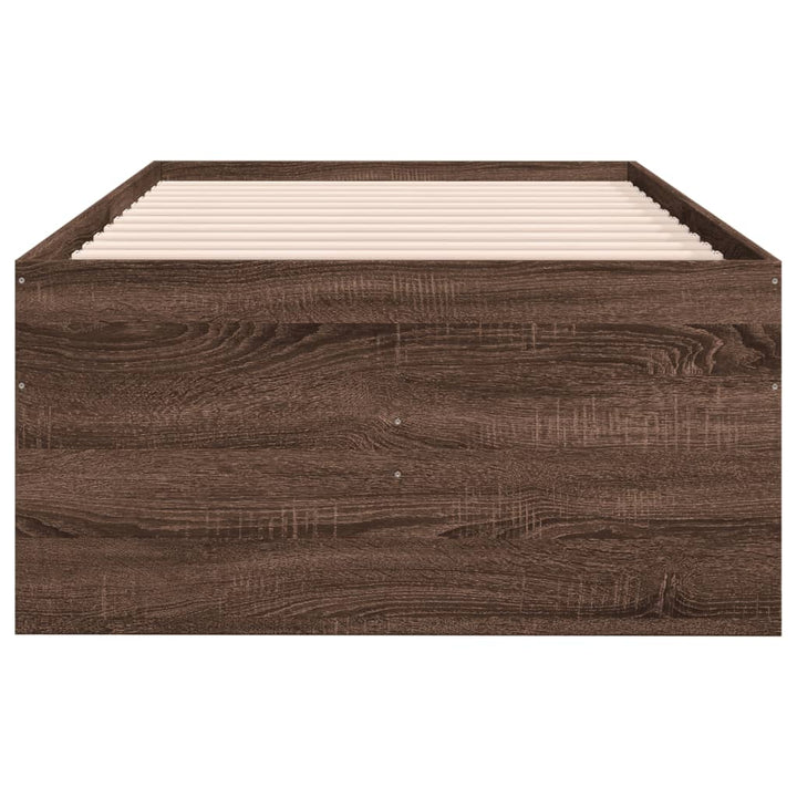 daybed med skuffer uden madras 100x200 cm brunt eg