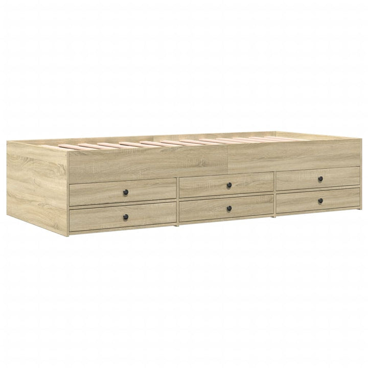 daybed med skuffer uden madras 90x200 cm sonoma-eg