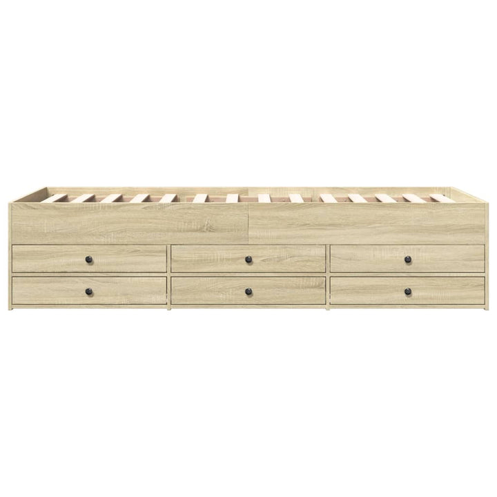 daybed med skuffer uden madras 90x200 cm sonoma-eg