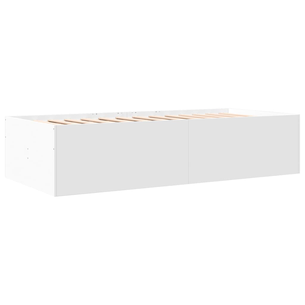 daybed med skuffer uden madras 90x190 cm hvid