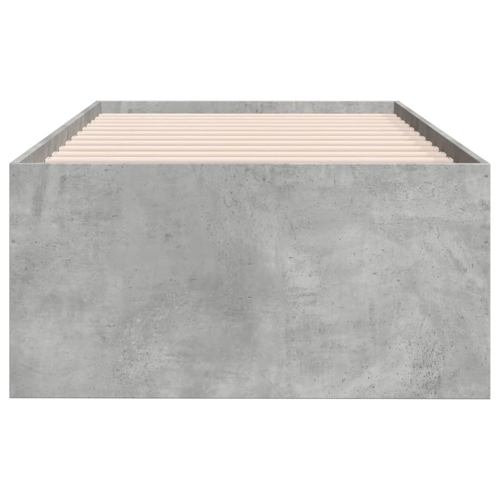 daybed med skuffer uden madras 90x190 cm betongrå