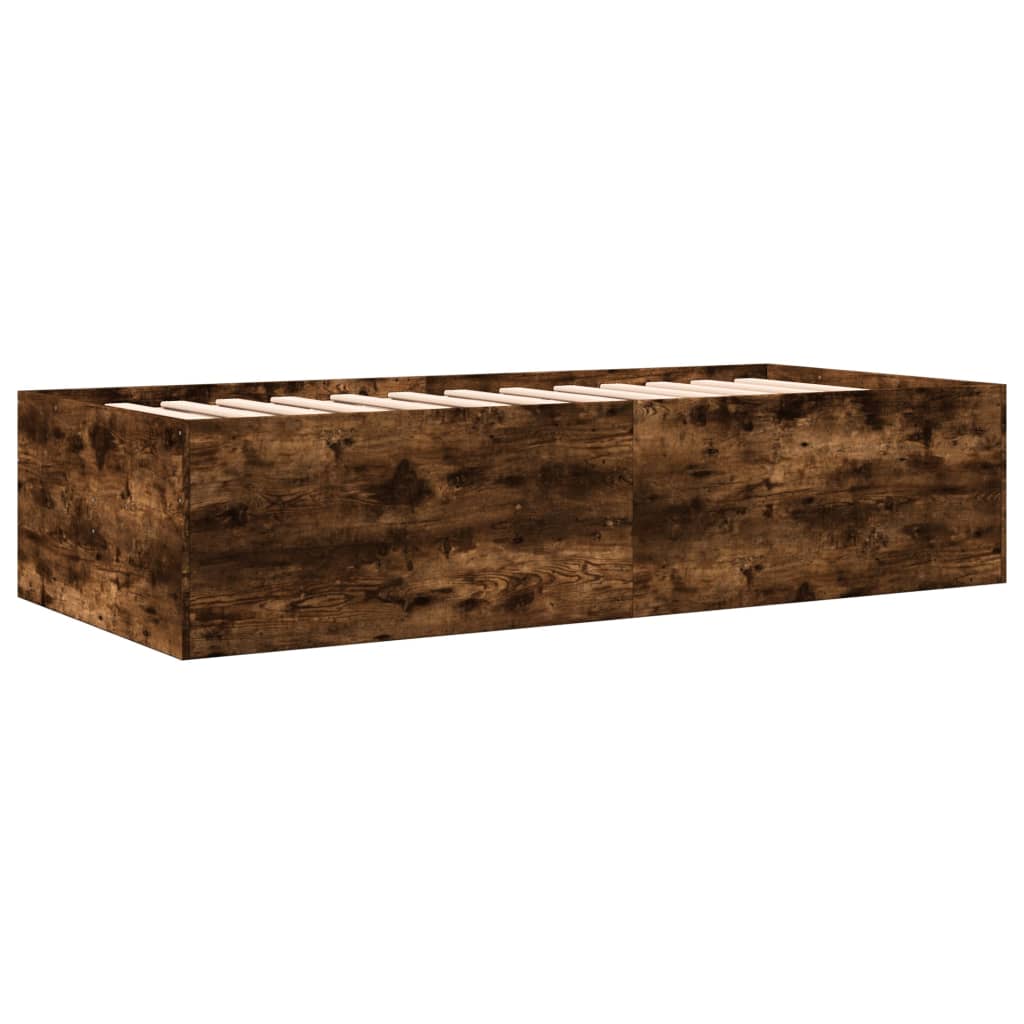 daybed med skuffer uden madras 90x190 cm røget eg