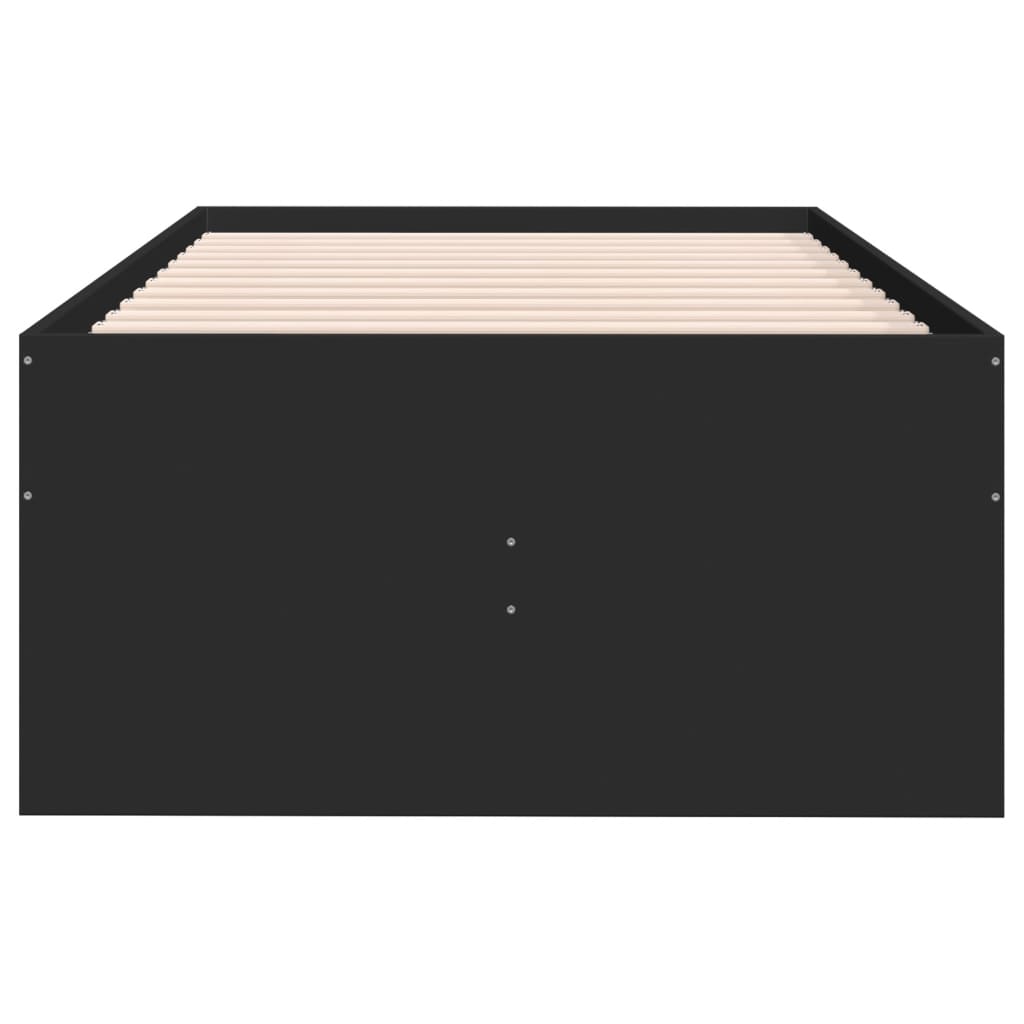 daybed med skuffer uden madras 75x190 cm sort