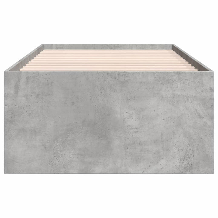 daybed med skuffer uden madras 75x190 cm betongrå