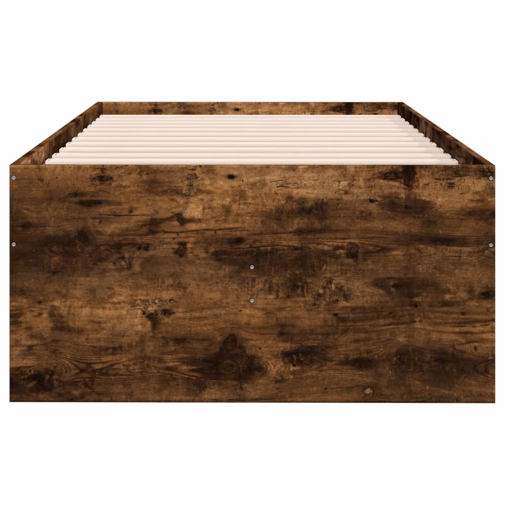 daybed med skuffer uden madras 75x190 cm røget eg