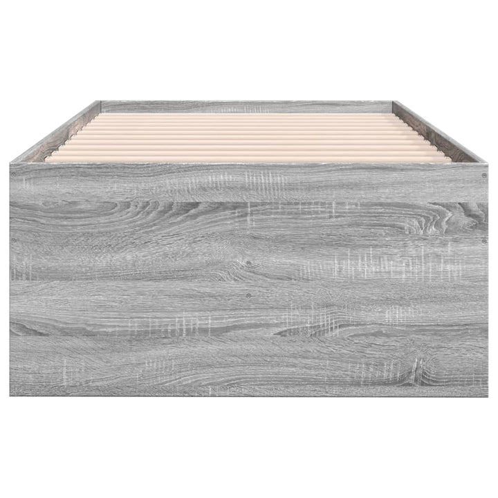 daybed med skuffer uden madras 75x190 cm grå sonoma-eg