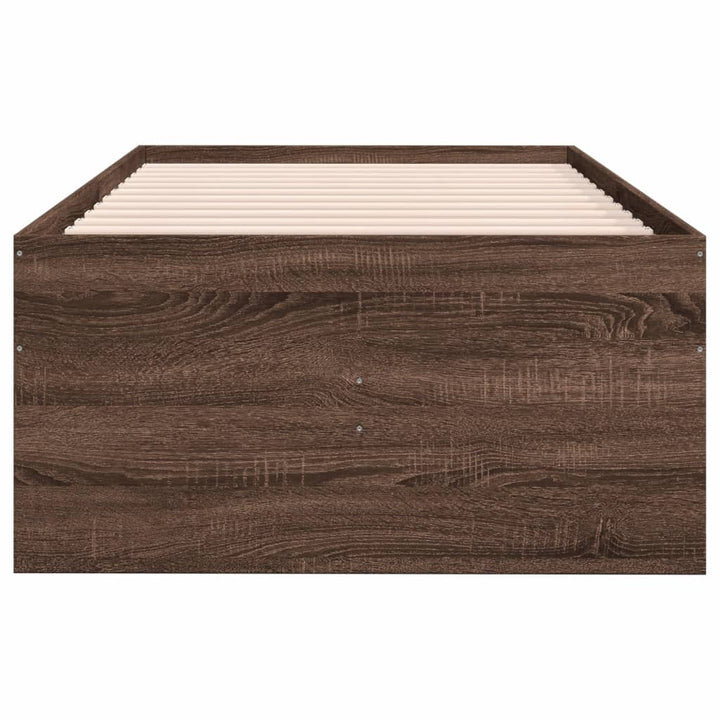 daybed med skuffer uden madras 75x190 cm brunt eg