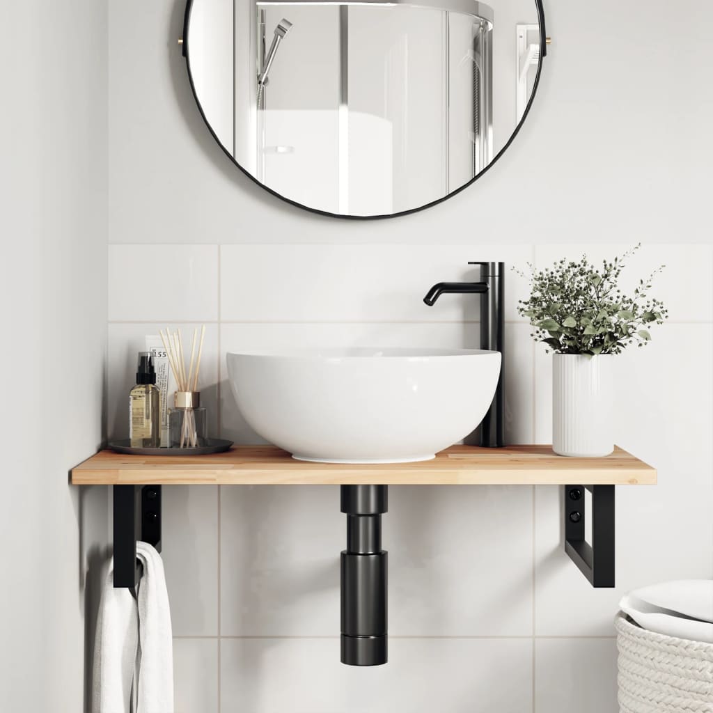 bordplade til toiletbord 100x40x2 cm ubehandlet massivt akacie