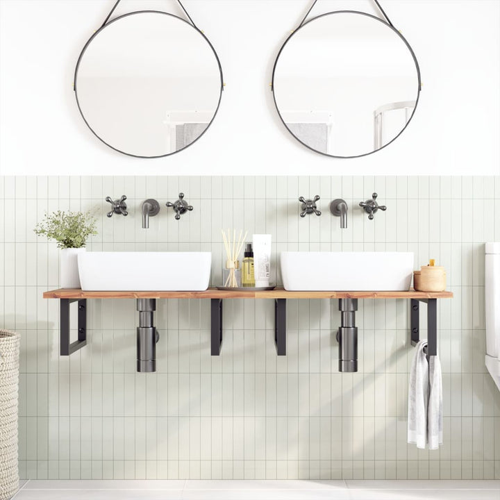 bordplade til toiletbord 120x50x2 cm ubehandlet massivt akacie