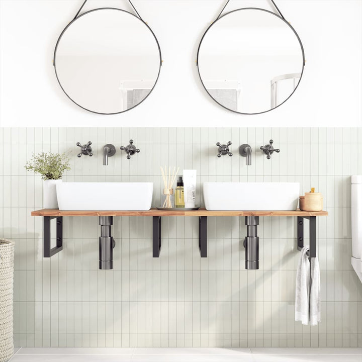 bordplade til toiletbord 160x50x2 cm ubehandlet massivt akacie