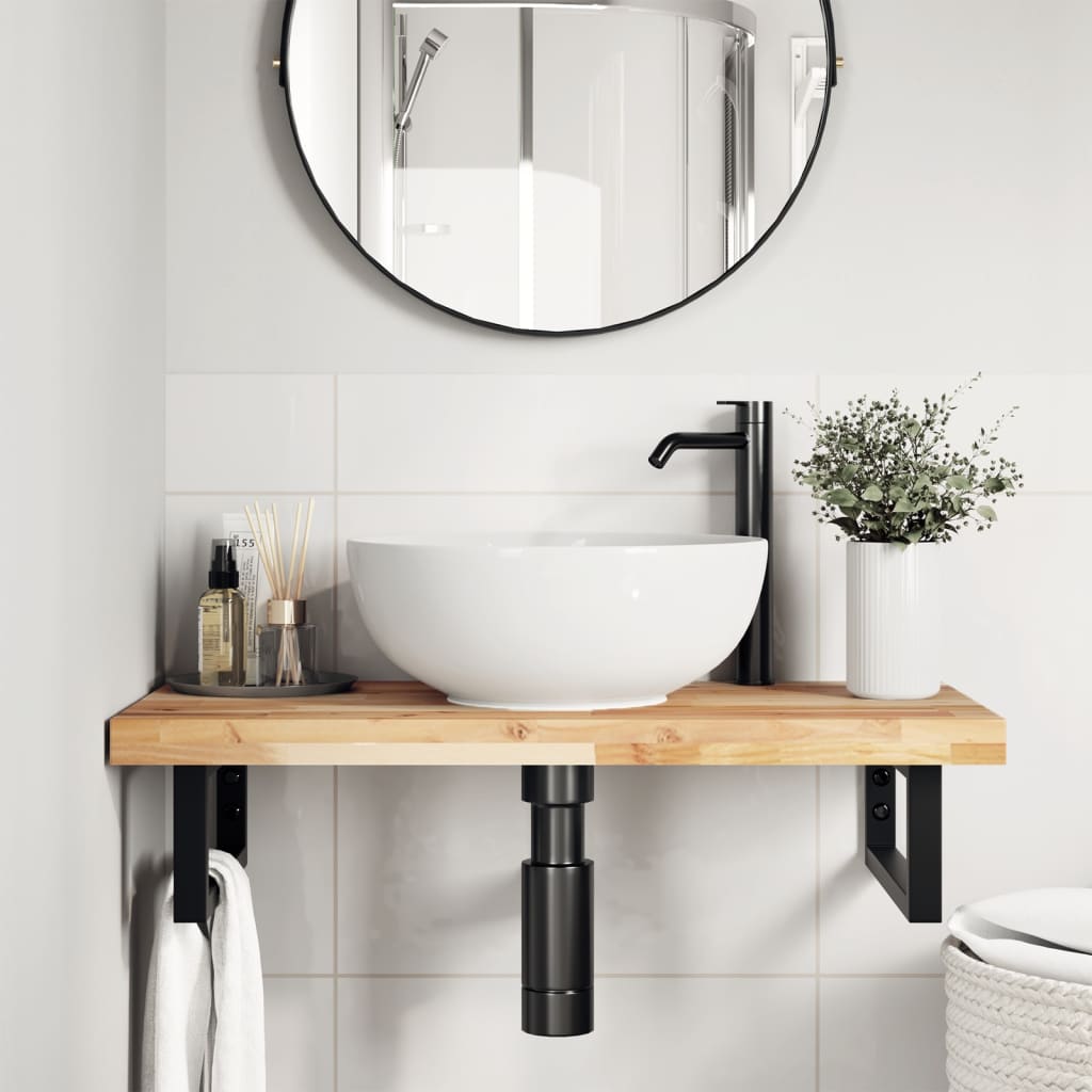 bordplade til toiletbord 80x40x4 cm ubehandlet massivt akacie