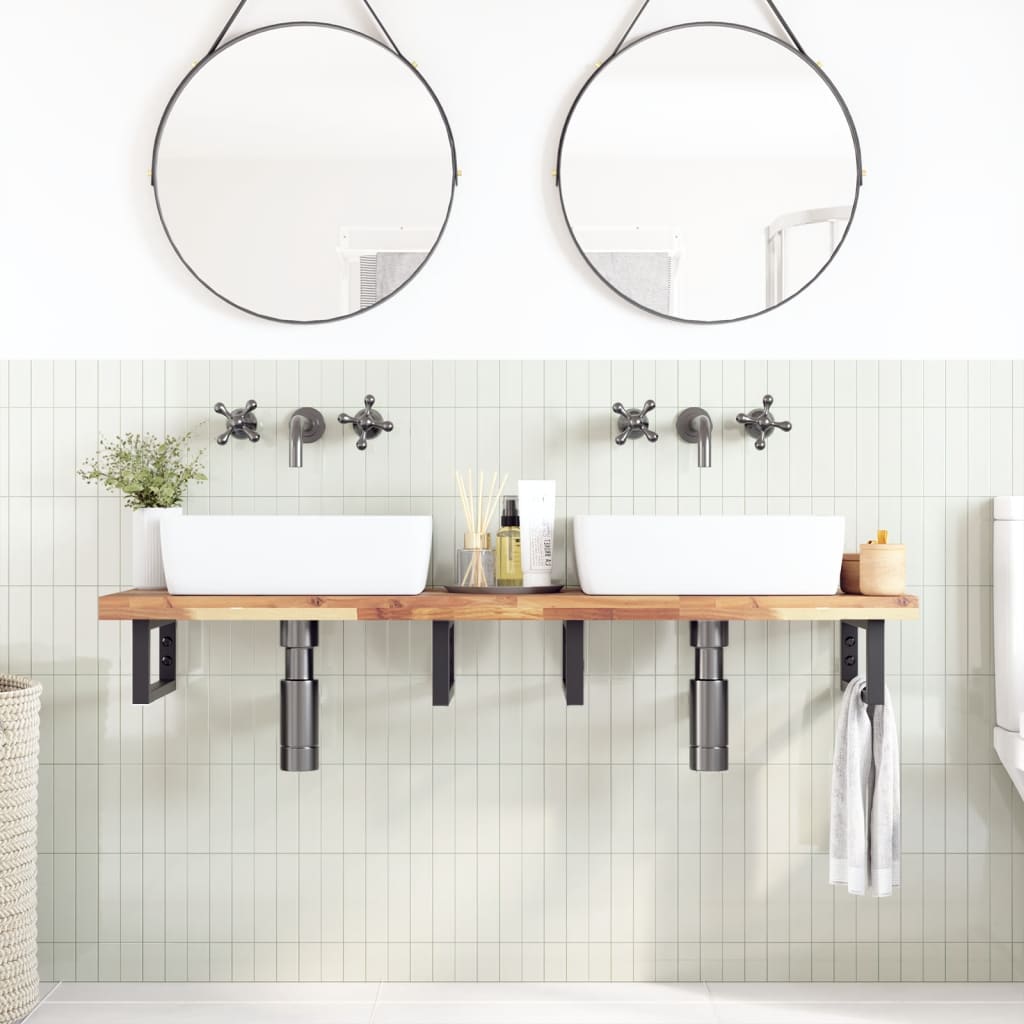 bordplade til toiletbord 160x40x4 cm ubehandlet massivt akacie