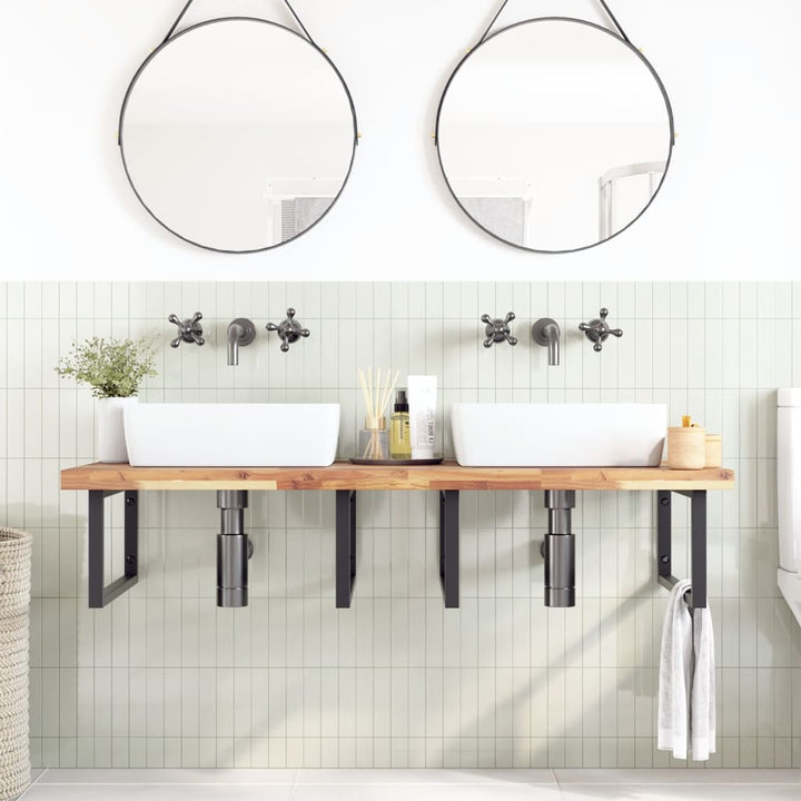 bordplade til toiletbord 120x60x4 cm ubehandlet massivt akacie