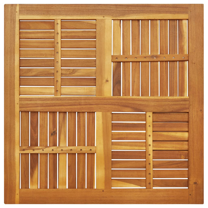 bordplade 90x90x2,2 cm firkantet massivt akacietræ