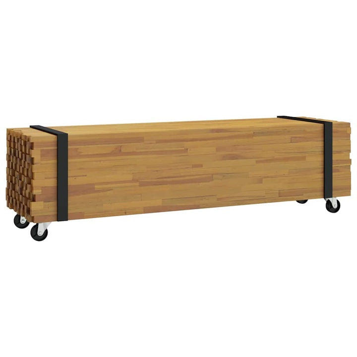 TV-bord Brun 110 x 30 x 30 cm Massiv Teaktræ