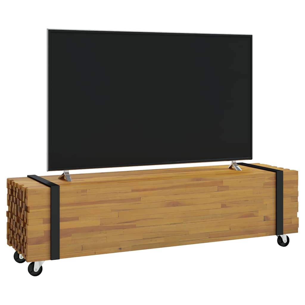 TV-bord Brun 110 x 30 x 30 cm Massiv Teaktræ