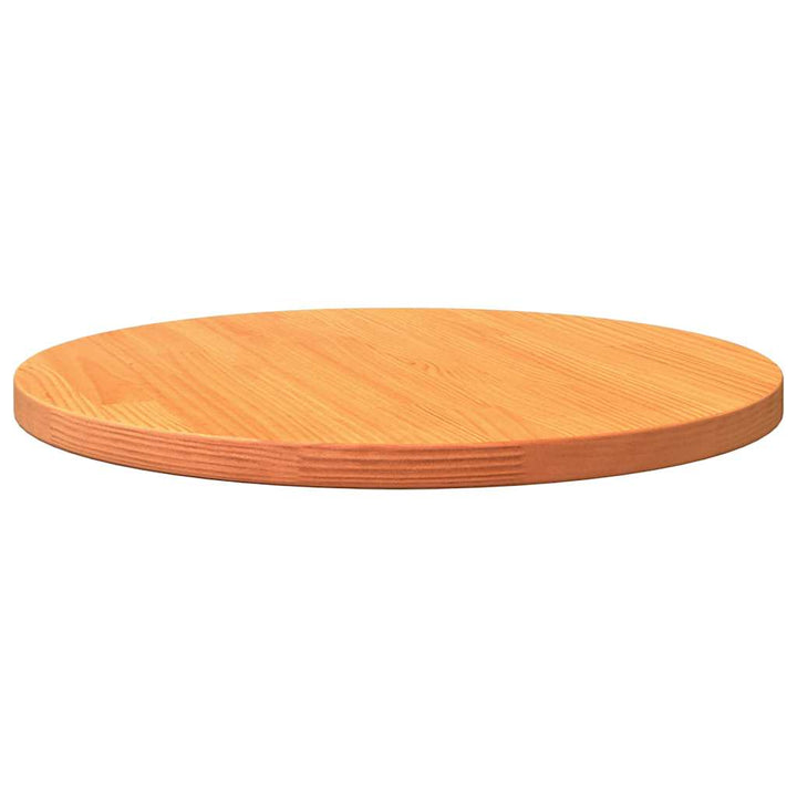 bordplade Ø50x2,5 cm rund massivt fyrretræ gyldenbrun