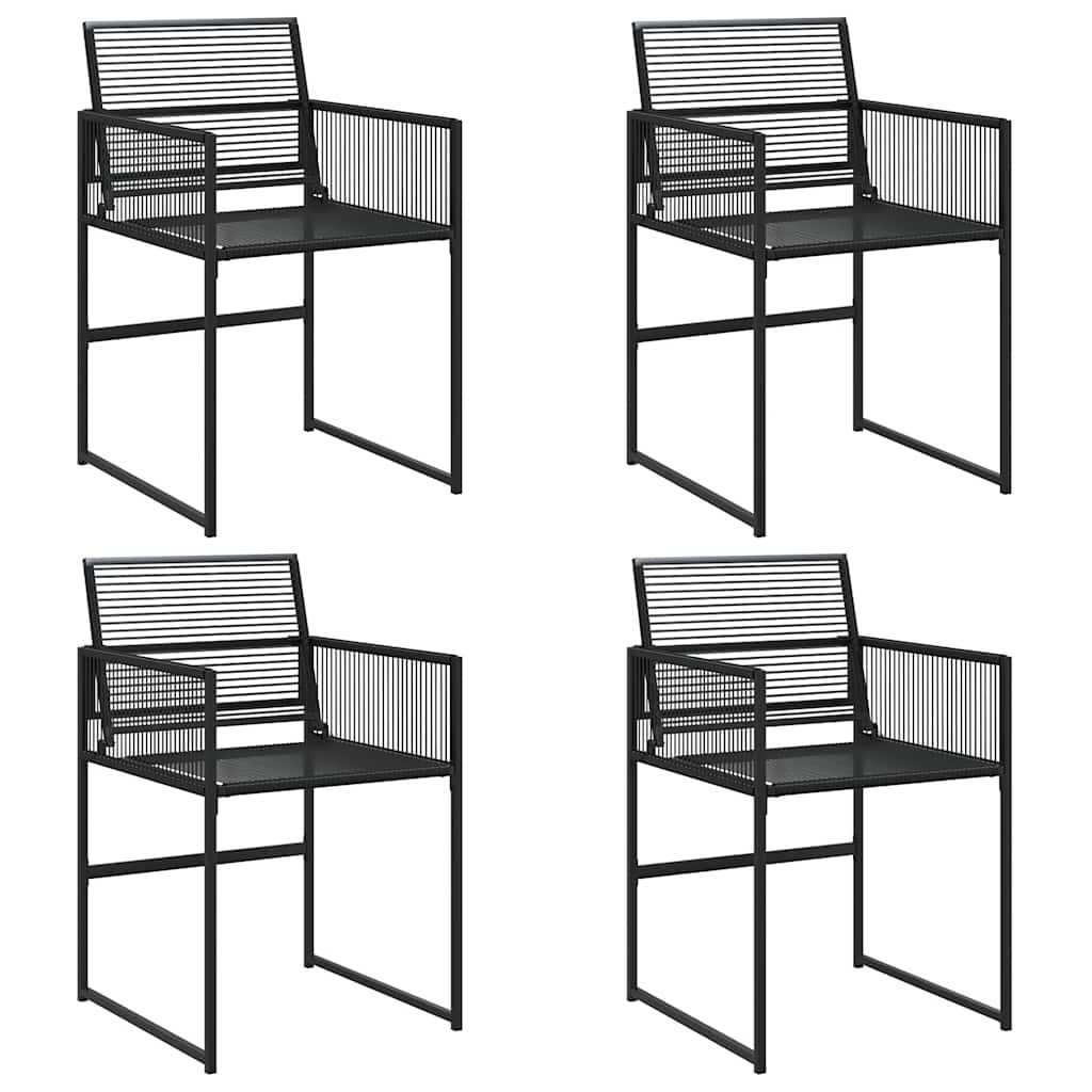 havestole 4 stk. polyrattan sort