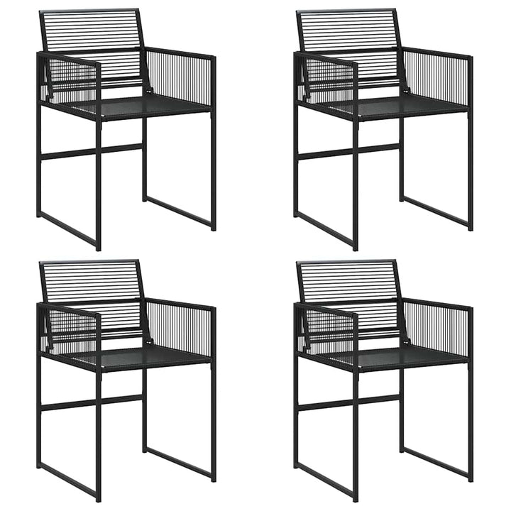 havestole 4 stk. polyrattan sort