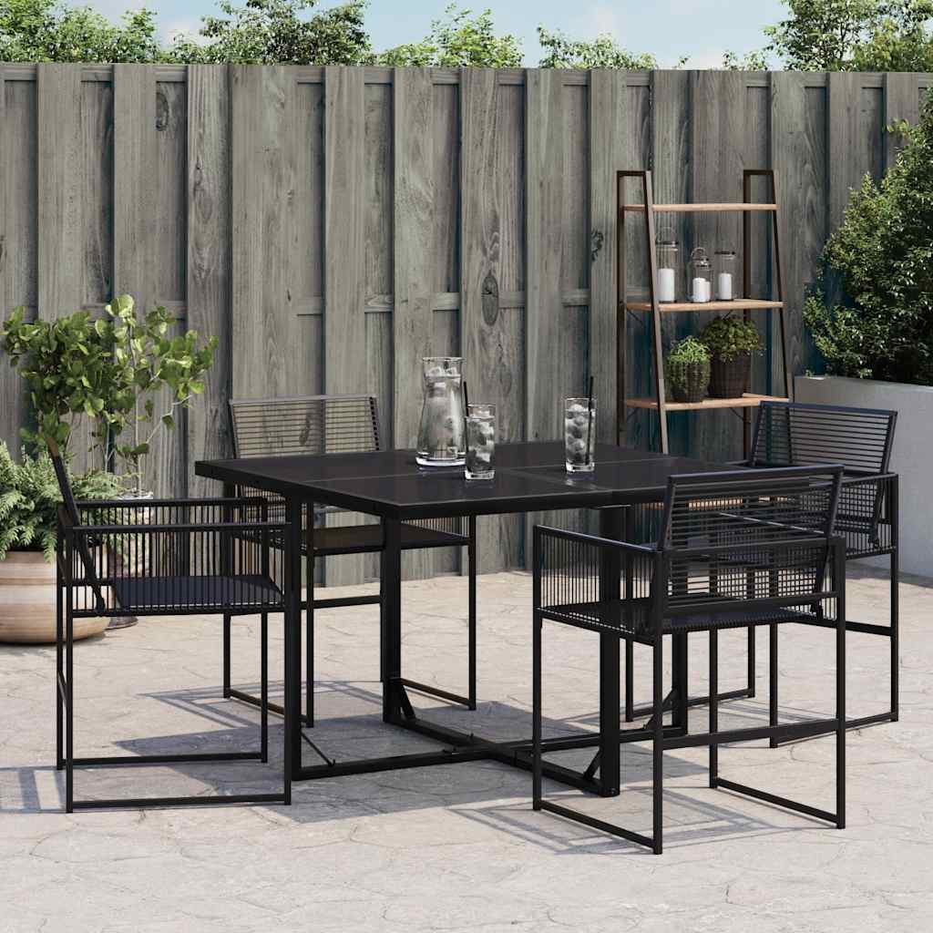 havestole 4 stk. polyrattan sort