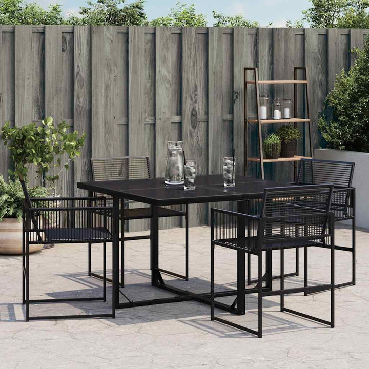 havestole 4 stk. polyrattan sort