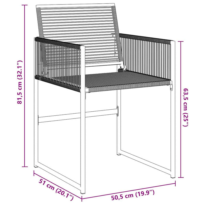 havestole 4 stk. polyrattan sort