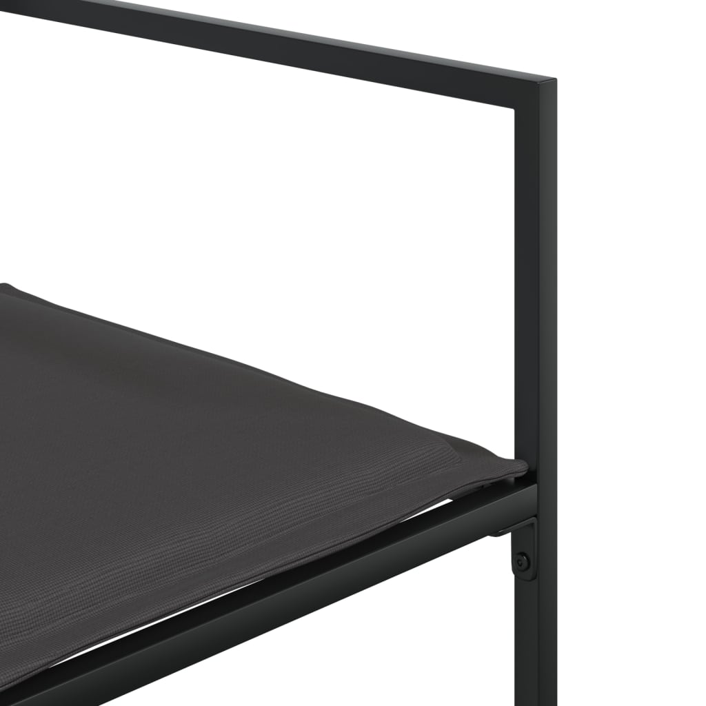 havestole 4 stk. med hynder stål og textilene sort