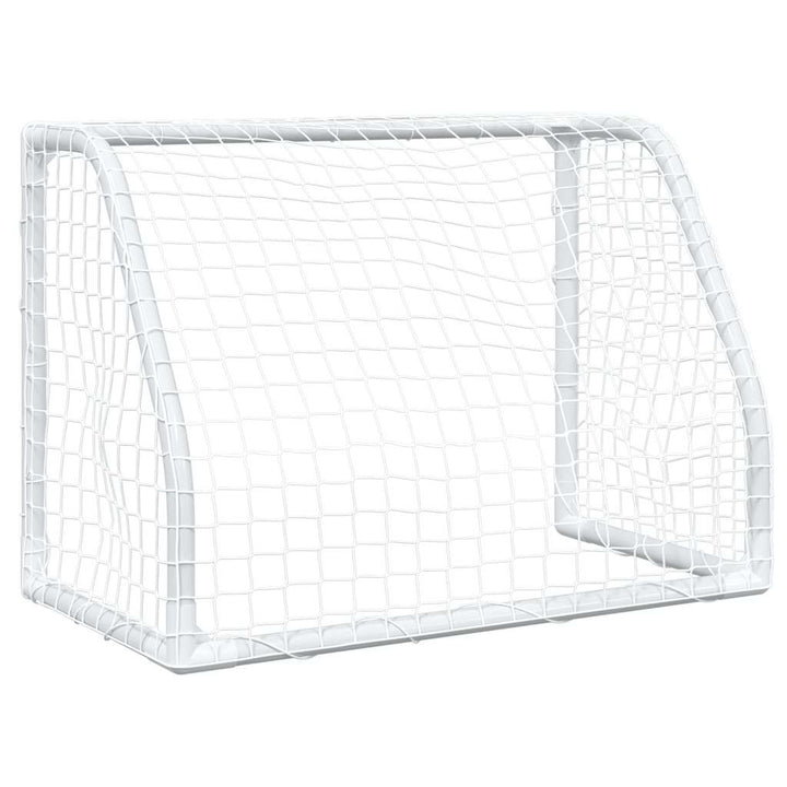 fodboldmål 2 stk. 64x35x48 cm med bold til børn metal hvid