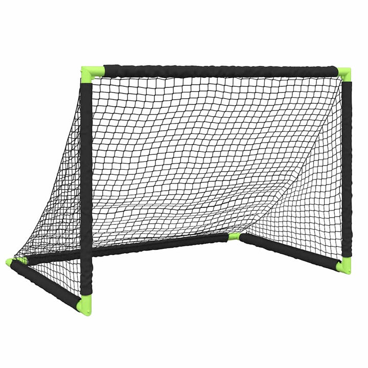fodboldmål til børn 90x64x64 cm foldbart sort