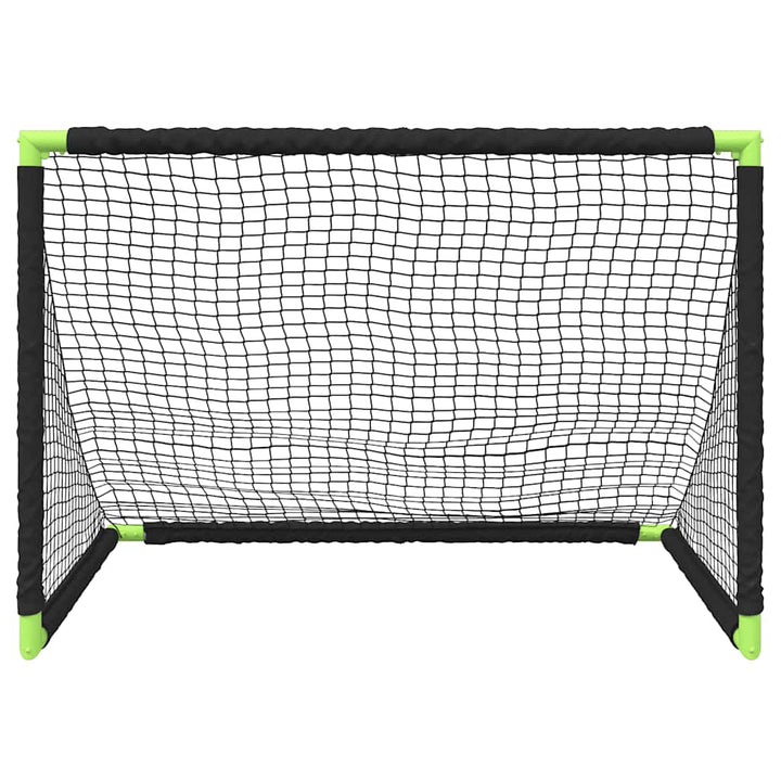 fodboldmål til børn 90x64x64 cm foldbart sort