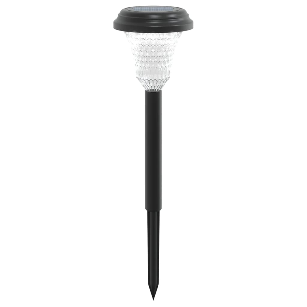 solcellelamper med jordspyd 12 stk. RGB-farver varmt hvidt lys