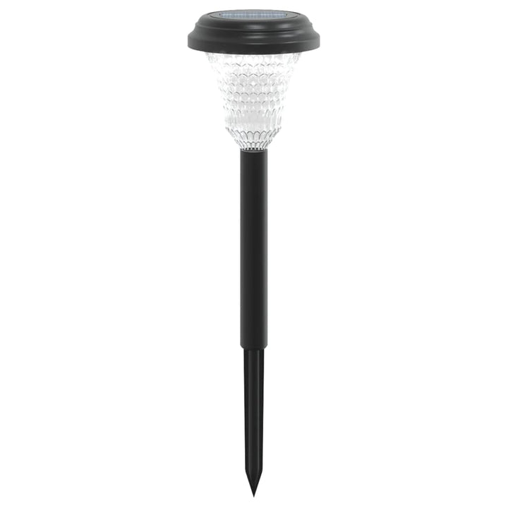 solcellelamper med jordspyd 12 stk. RGB-farver varmt hvidt lys