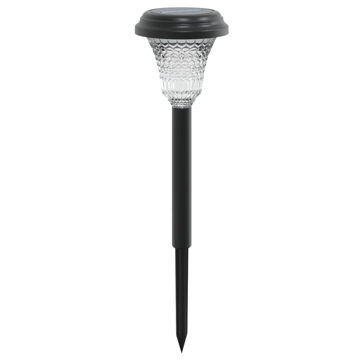 solcellelamper med jordspyd 12 stk. RGB-farver varmt hvidt lys