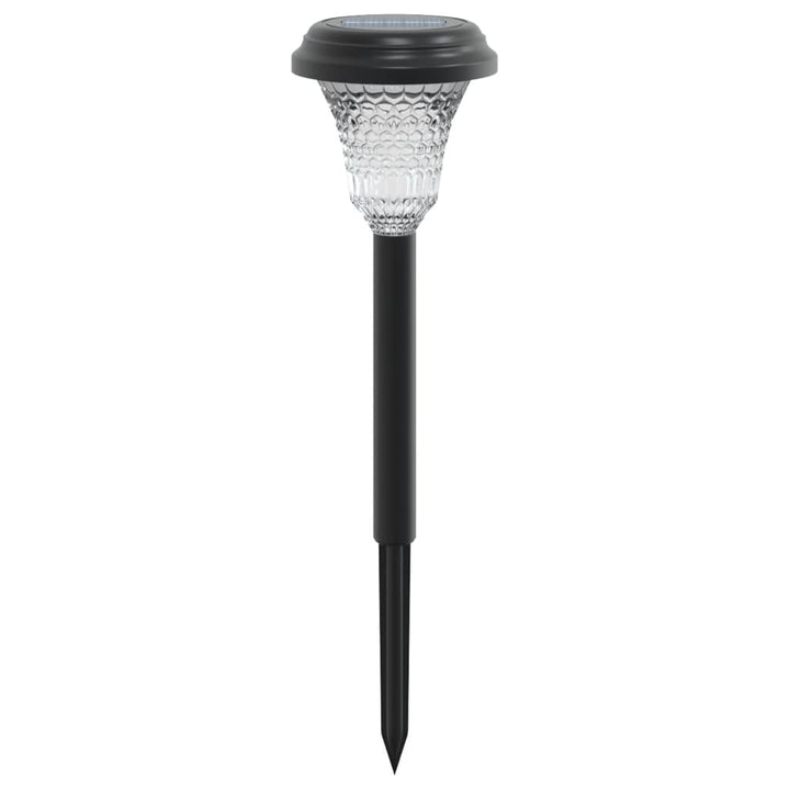 solcellelamper med jordspyd 12 stk. RGB-farver varmt hvidt lys