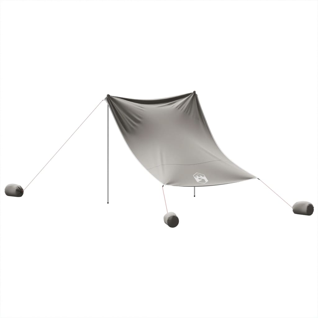 strandbaldakin med sandankre 214x236 cm grå