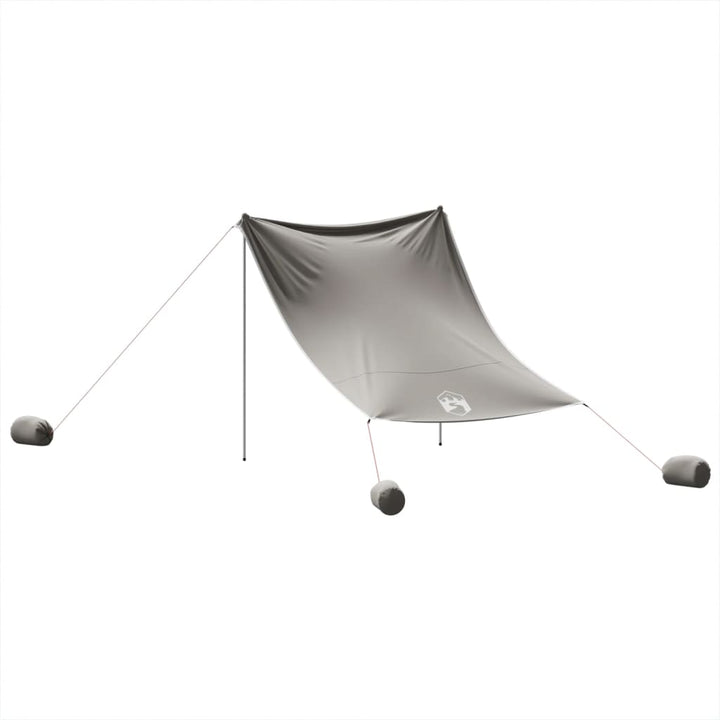 strandbaldakin med sandankre 214x236 cm grå