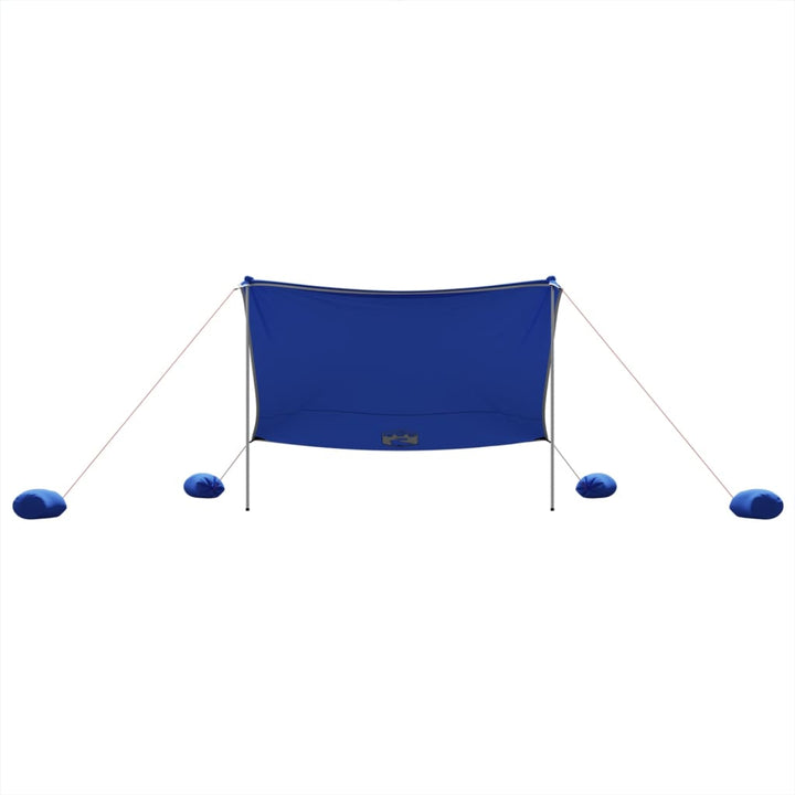 strandbaldakin med sandankre 304x300 cm blå