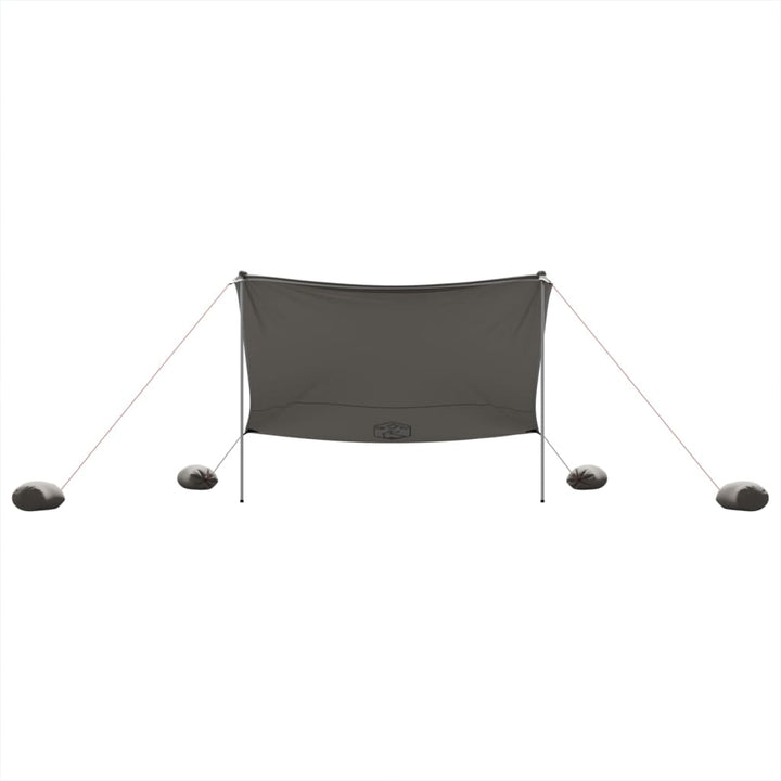 strandbaldakin med sandankre 304x300 cm grå