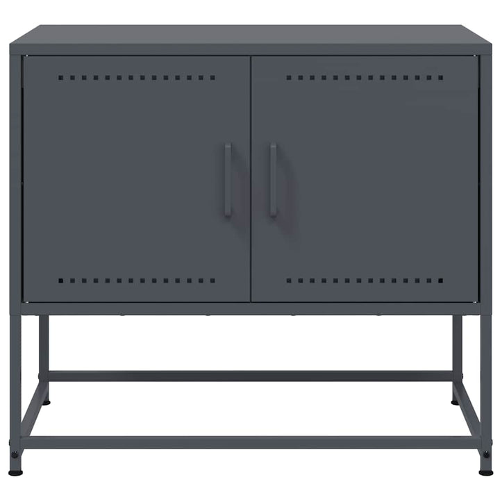tv-bord 68,5x39x60,5 cm stål antracitgrå